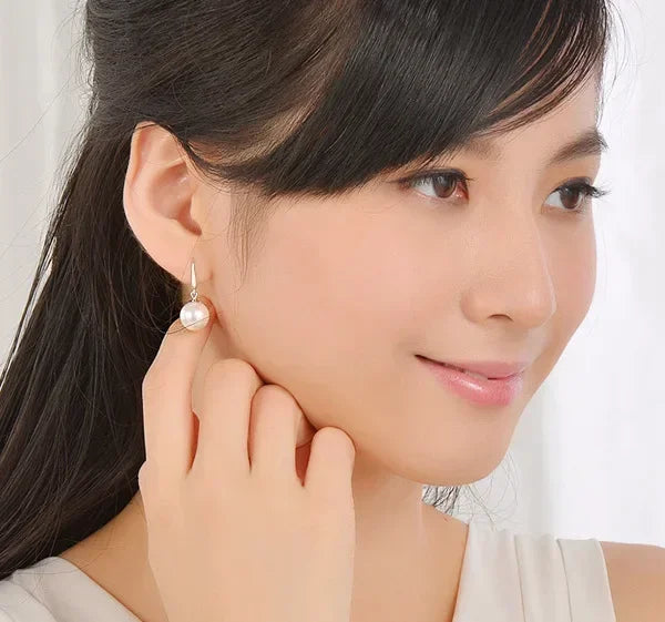 Pearl Drop Charm Earrings