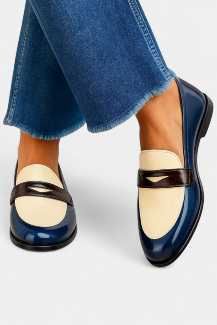 Bicolor Moccasins Claudia with Timeless Style