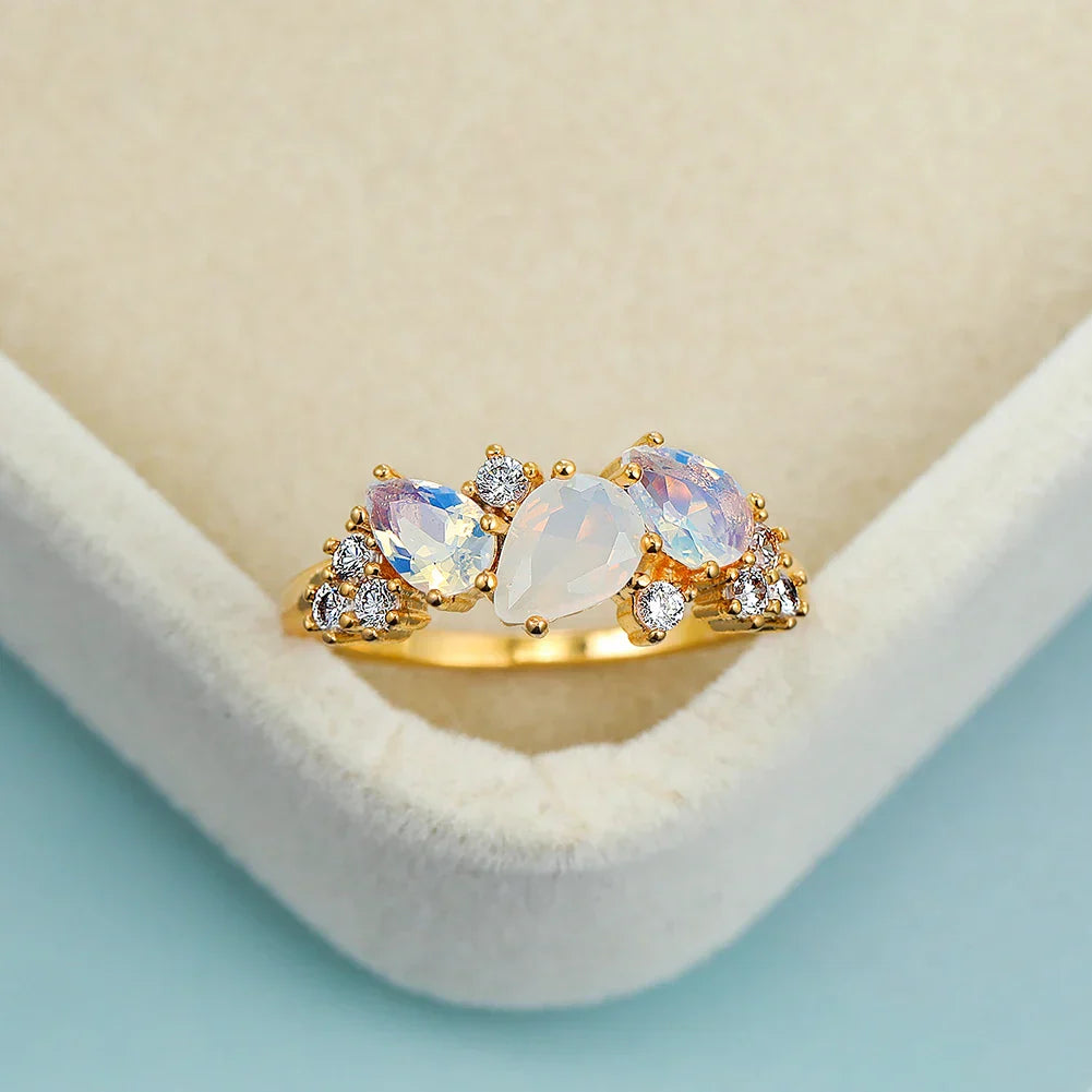 Brilliant Moonstone Ring